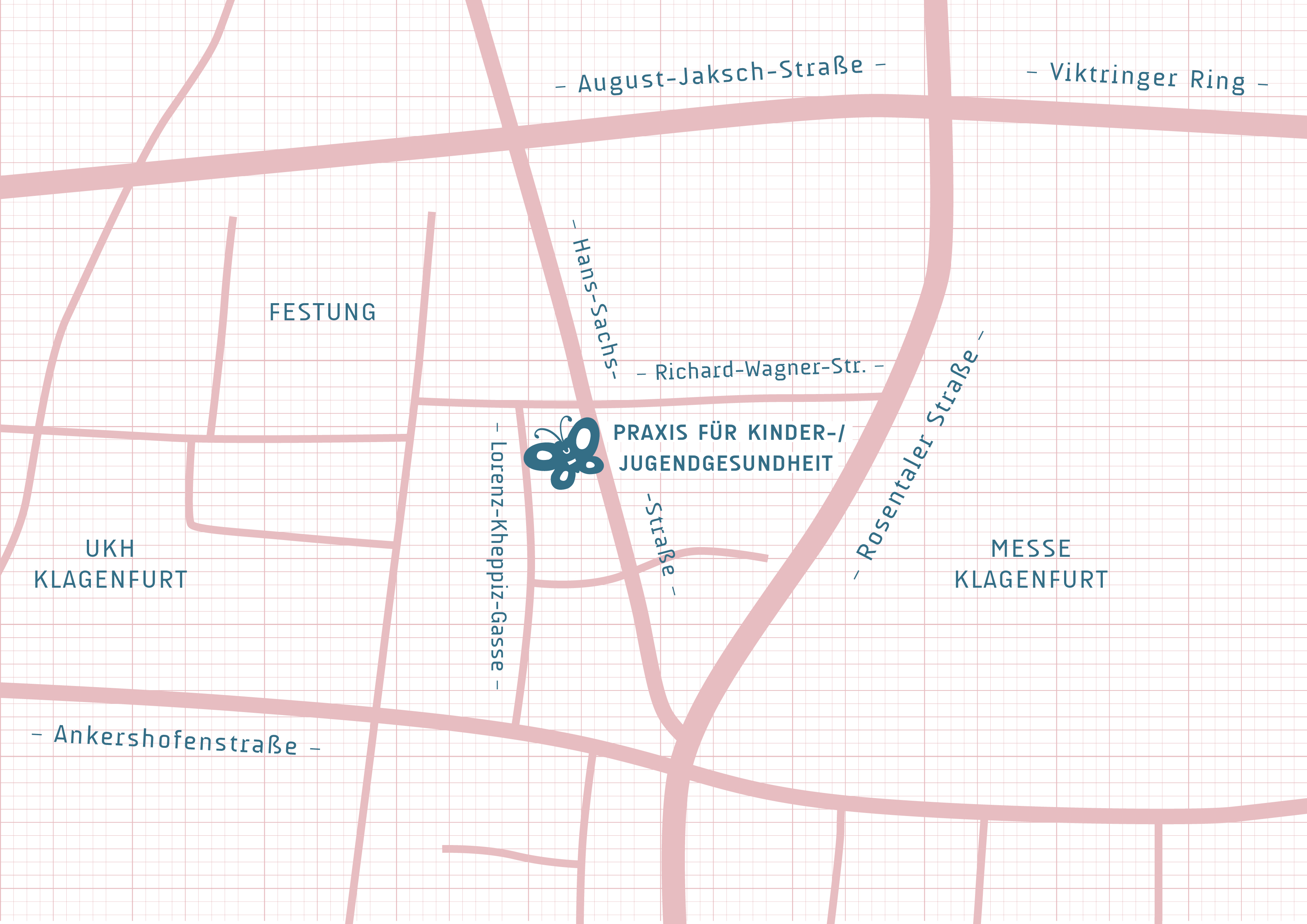 Klagenfurt, Praxis für Kinder- und Jugendgesundheit, Standort, Hans-Sachs-Straße, Klagenfurt